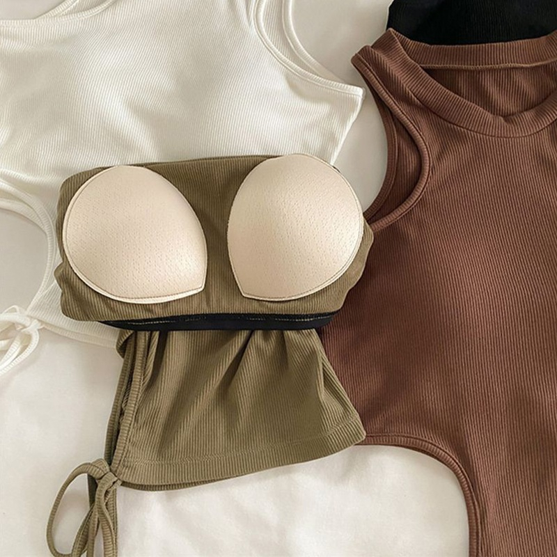 Áo Ngực Có Mút Cố Định Màu Trơn Dành Cho Nữ Màu Sắc