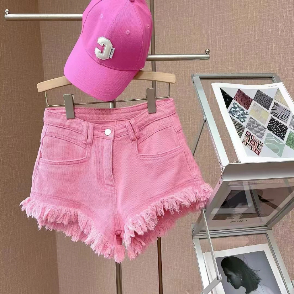 Quần Short Jean Rách Tua Rua Thời Trang Mùa Hè Hàn Quốc 2023 Dành Cho Nữ