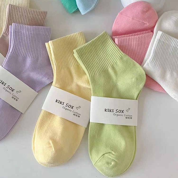 Vớ Mỏng Thoáng Khí Màu Sắc Ngọt Ngào Thời Trang Xuân Hè Cho Nữ