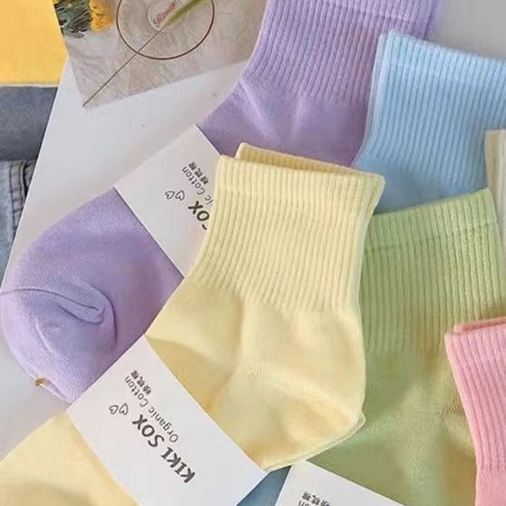 Vớ Mỏng Thoáng Khí Màu Sắc Ngọt Ngào Thời Trang Xuân Hè Cho Nữ