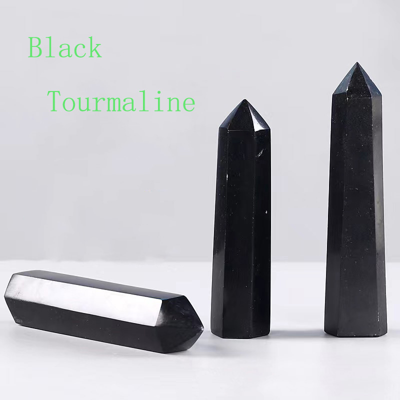 Tháp Đá Tourmaline Đen Tự Nhiên Dùng Trang Trí Nhà Cửa