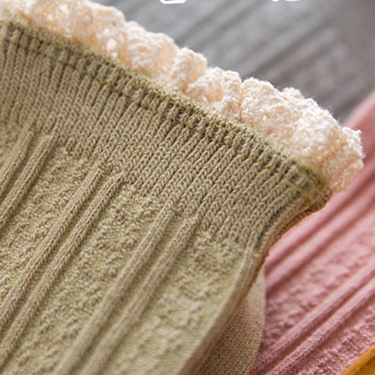 Tất Cotton Phối Ren Phong Cách Nhật Bản Thời Trang Xuân Hè Cho Nữ