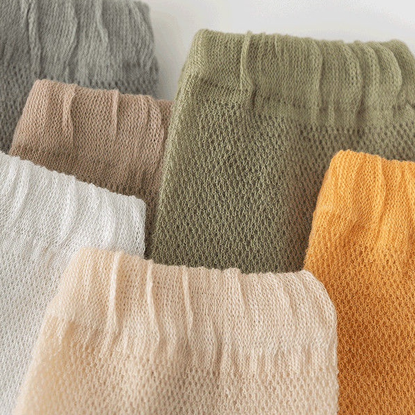 Vớ Cotton Cổ Cao Phối Lưới Thoáng Khí Thời Trang Xuân Thu Cho Nữ