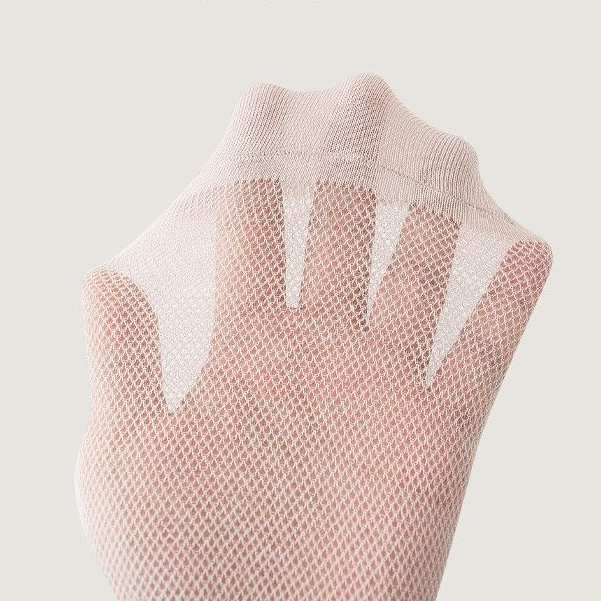 Vớ Cotton Cổ Cao Phối Lưới Thoáng Khí Thời Trang Xuân Thu Cho Nữ