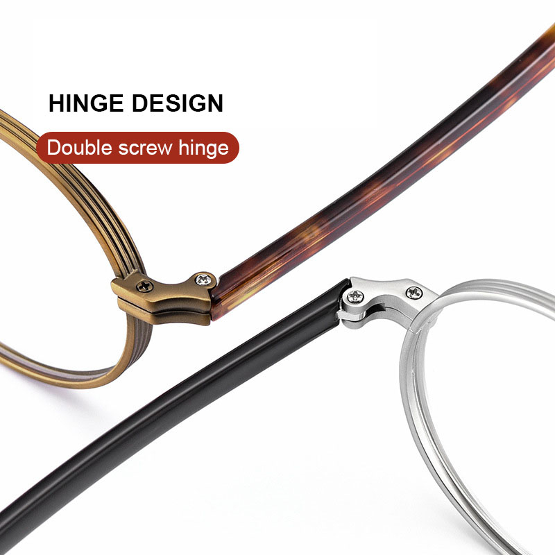 Kính Mắt Gọng Tròn Bằng Hợp Kim Titan Siêu Nhẹ Chống Ánh Sáng Xanh Thời Trang Cho Nam Và Nữ 10881