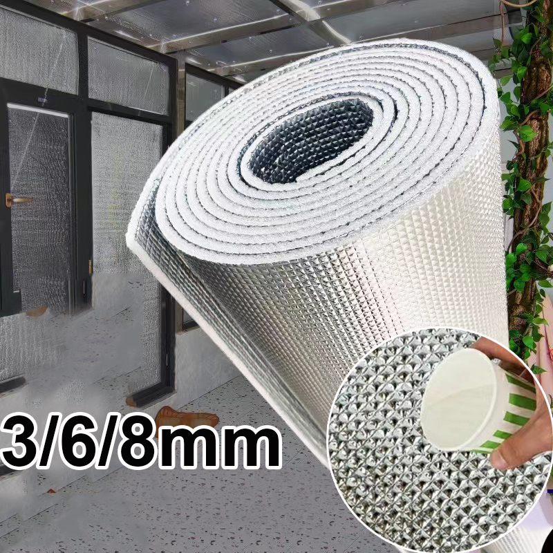 Tấm Lá Nhôm Hai Mặt Cách Âm 3 / 6 / 8mm Gắn Trần Xe Hơi tấm chống nóng miếng cách nhiệt chống nóng bạc cách nhiệt chống nóng tấm chống nóng cách nhiệt thảm cách âm