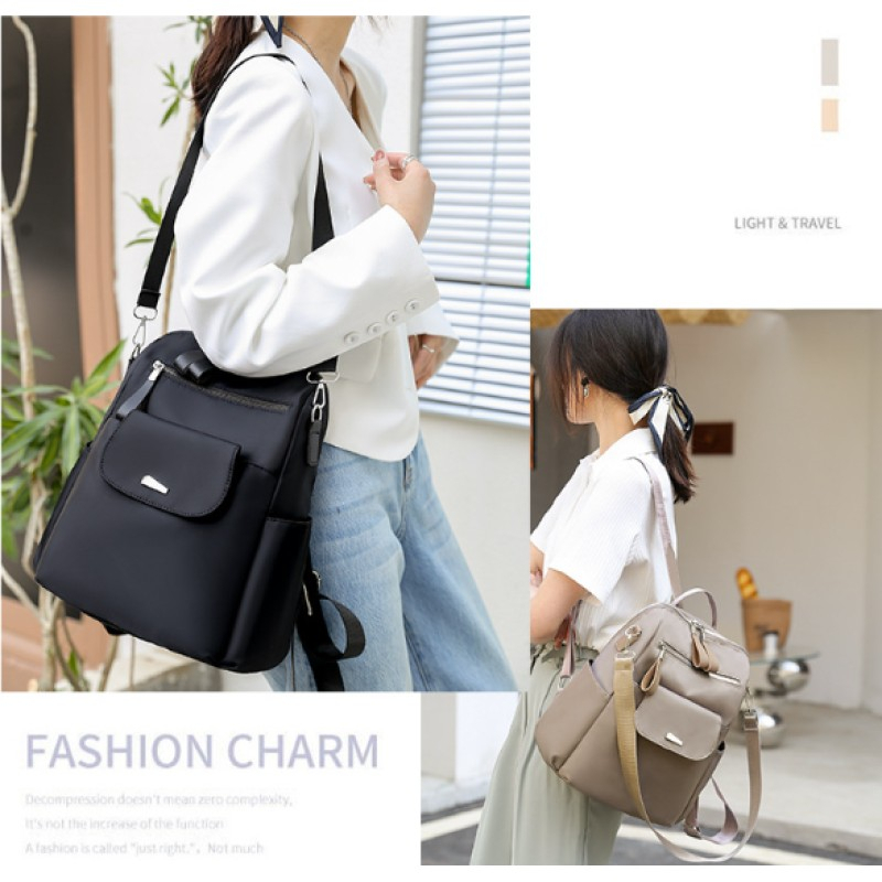 Balo Vải Oxford Siêu Nhẹ Chống Thấm Nước Sức Chứa Lớn Thời Trang Cho Nữ