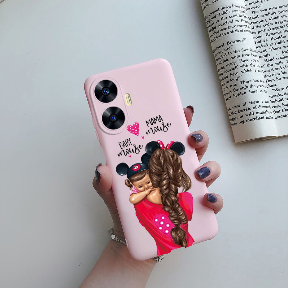 Ốp Điện Thoại Silicon Dẻo Họa Tiết Mẹ Và Bé Dễ Thương Cho Realme C55 Realme C55 C 55 4G RMX3710