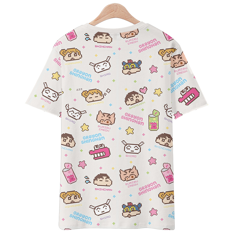 Áo Thun Tay Ngắn Cổ Tròn In Hình Cậu Bé Bút Chì Shin-chan Thời Trang Cho Nam Và Nữ