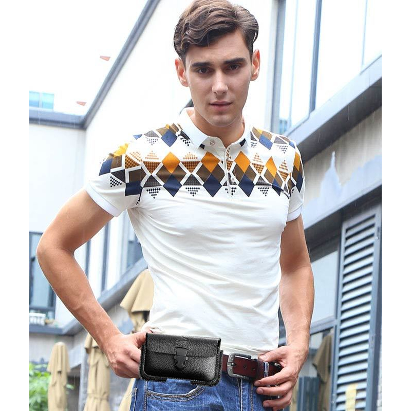 Túi Da Đeo Hông Đựng Điện Thoại / Tiền Xu Phong Cách Vintage Cho Nam