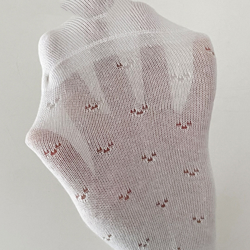 FHYL Đôi Vớ Cotton Phối Ren Lưới Màu Trơn Đơn Giản Nhiều Màu Sắc Phong Cách Hàn Quốc Dành Cho Nữ