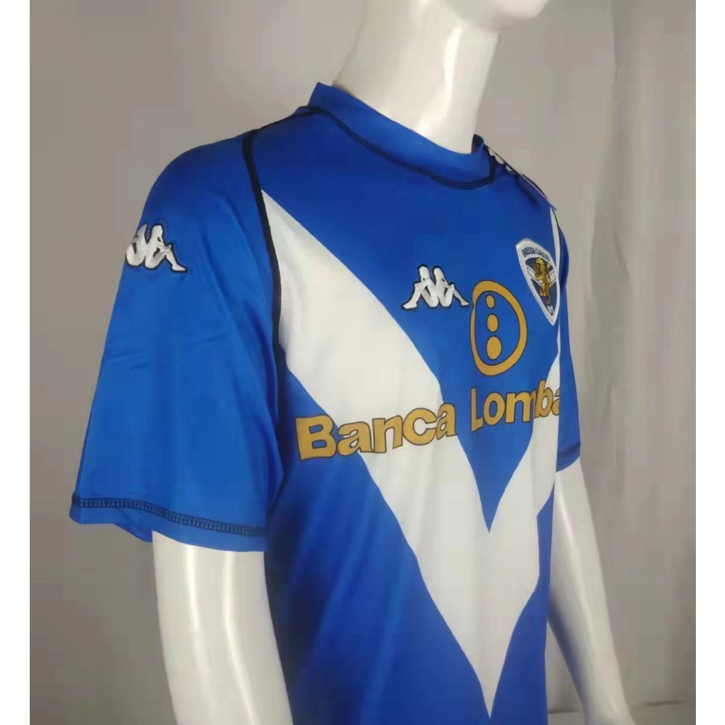 Áo Thun Bóng Đá Brescia 03 / 04  Màu Trắng / Xanh Dương S ~ XXL * Chất Lượng Cao *