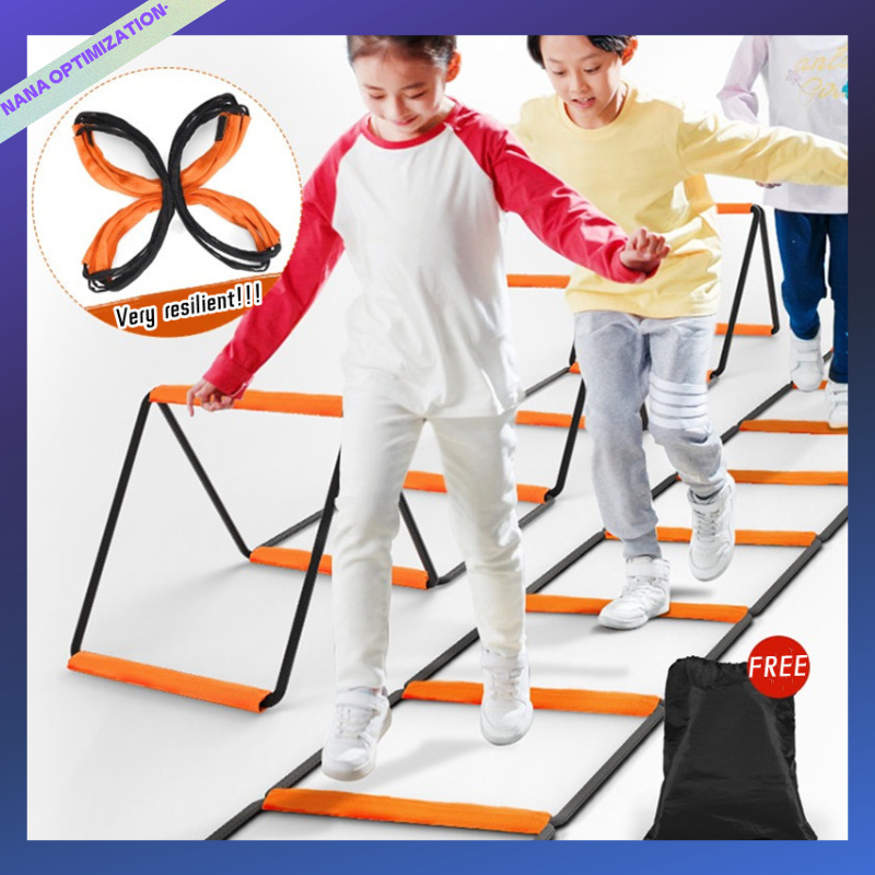 Thiết bị tập thể dục thể chất cho trẻ em thang nhanh nhẹn đa chức năng bóng rổ / bước bóng đá huấn luyện dây nhảy lưới trò chơi thang huấn luyện bóng đá, thang nhanh nhẹn