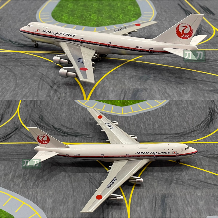 Hãng hàng không JAL Series JA Series Hàng Có Sẵn Mô Hình Máy Bay Nhật Bản ja boeing 747-100 passenger ja8101 Bằng Hợp Kim 1/400