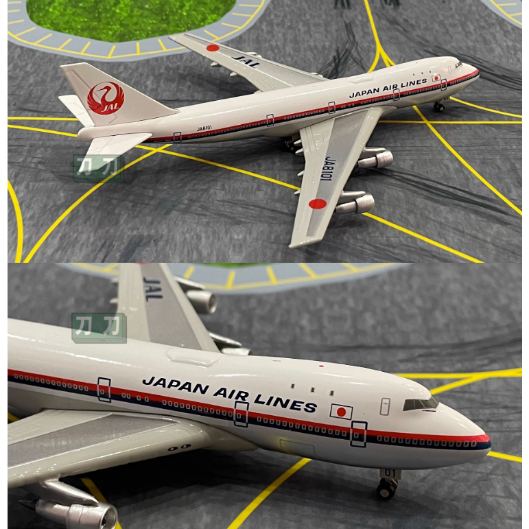 Hãng hàng không JAL Series JA Series Hàng Có Sẵn Mô Hình Máy Bay Nhật Bản ja boeing 747-100 passenger ja8101 Bằng Hợp Kim 1/400