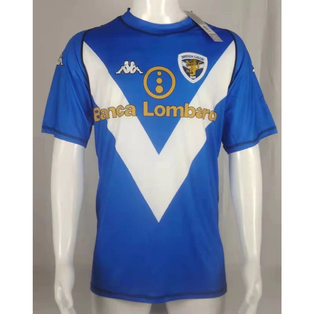 Áo Thun Bóng Đá Brescia 03 / 04  Màu Trắng / Xanh Dương S ~ XXL * Chất Lượng Cao *