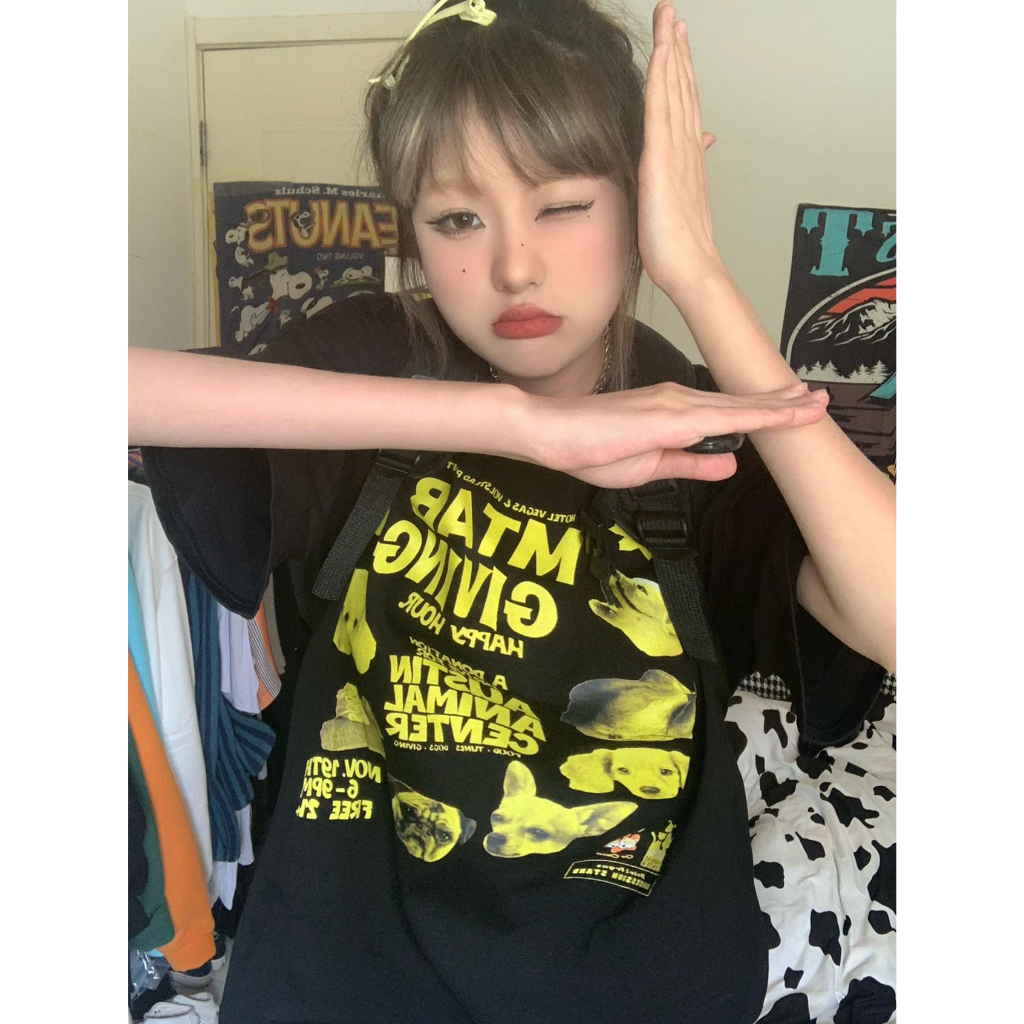 Áo Thun Tay Ngắn Dáng Rộng Chất Liệu cotton Thời Trang Mùa Hè Cho Nữ