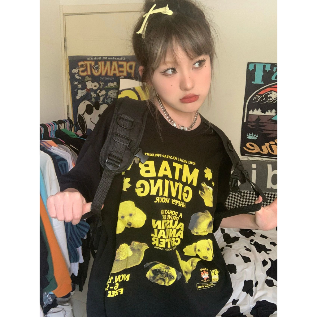 Áo Thun Tay Ngắn Dáng Rộng Chất Liệu cotton Thời Trang Mùa Hè Cho Nữ