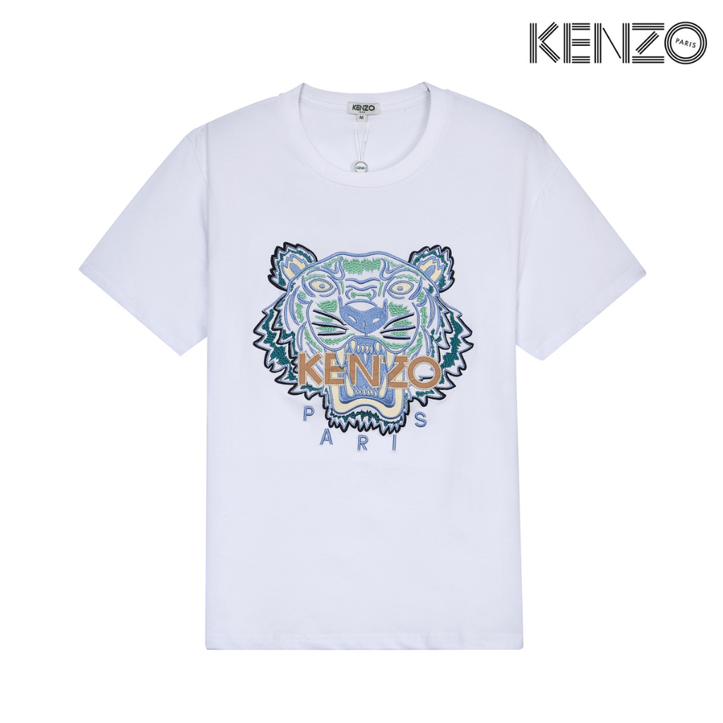 Áo Thun cotton Tinh Khiết Tay Ngắn Thêu Hình KENZ0 Thời Trang Mùa Hè Cho Nam Và Nữ