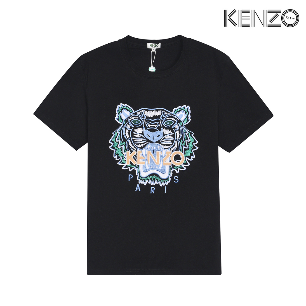 Áo Thun cotton Tinh Khiết Tay Ngắn Thêu Hình KENZ0 Thời Trang Mùa Hè Cho Nam Và Nữ