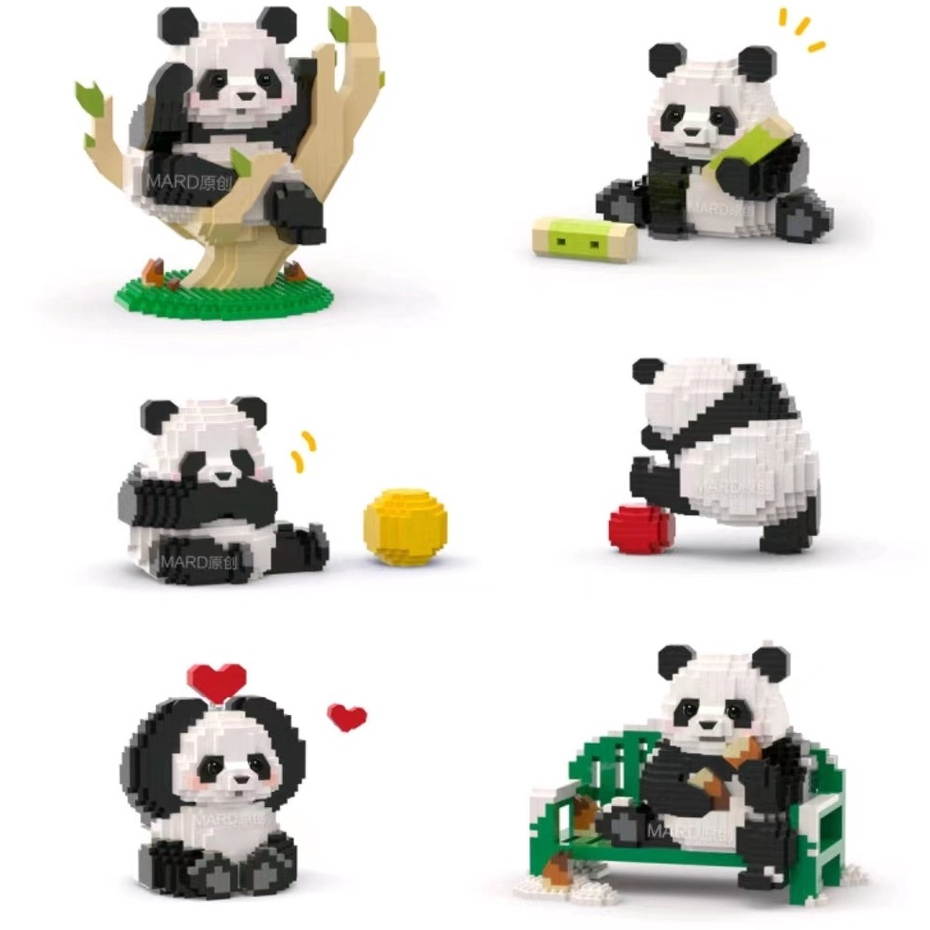 Bộ Đồ Chơi Lắp Ráp Hình Gấu Trúc Dễ Thương Cho Bé