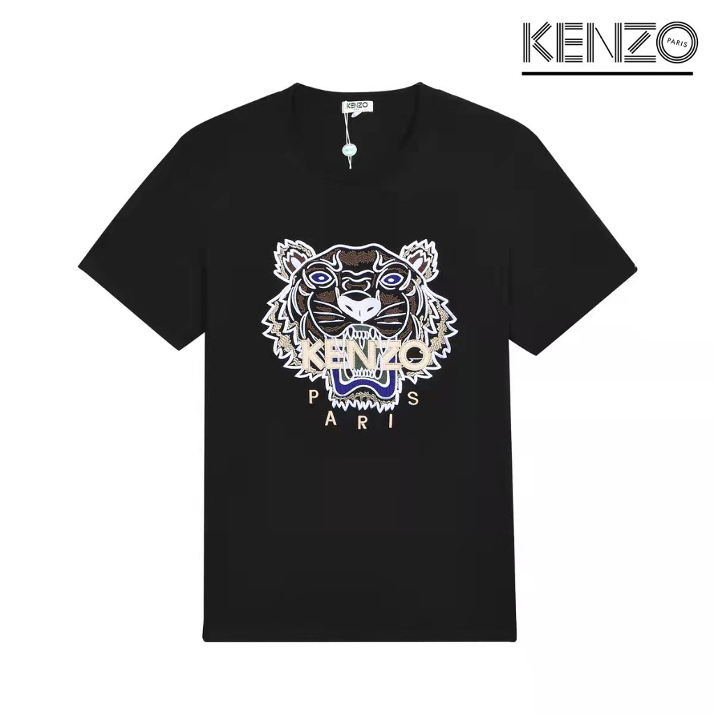 Áo Thun cotton Tinh Khiết Tay Ngắn Thêu Hình KENZ0 Thời Trang Mùa Hè Cho Nam Và Nữ