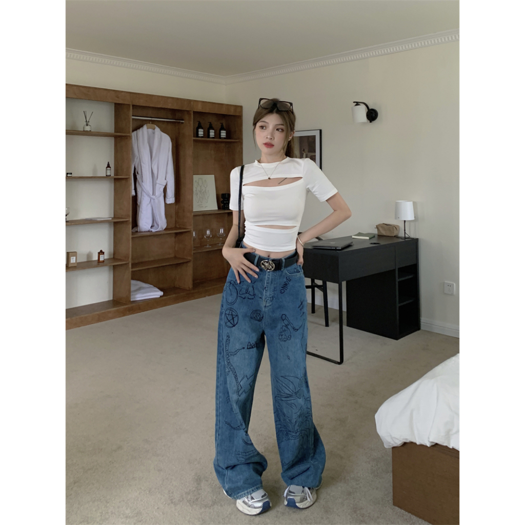 Áo Thun Croptop Tay Ngắn Cổ Tròn Dáng Ôm Thời Trang Mùa Hè 2023 Cho Bạn Gái