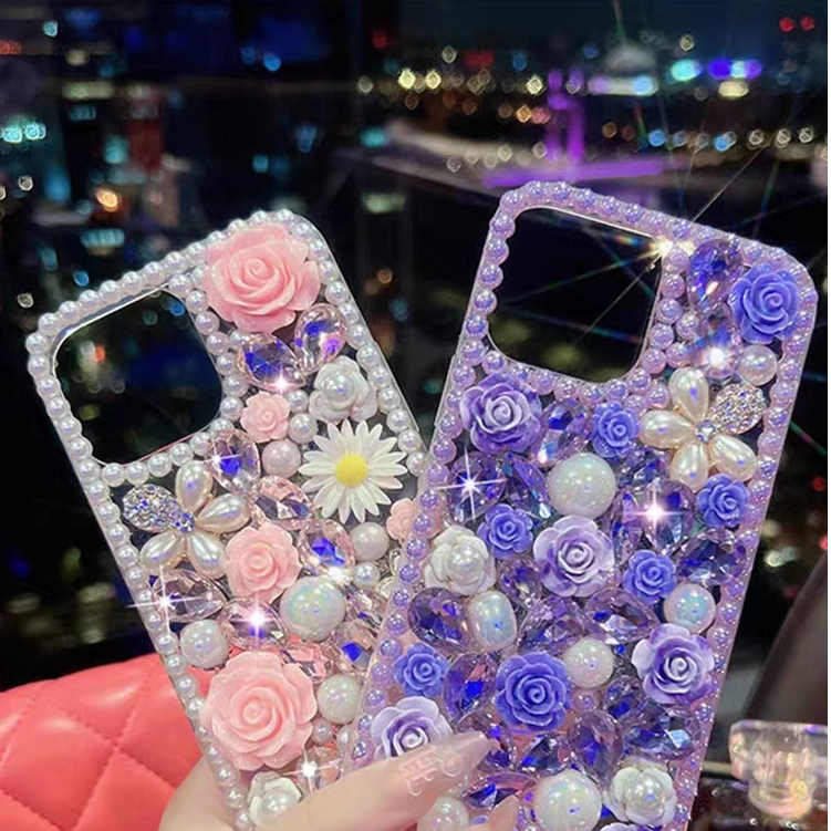 Ốp Điện Thoại Đính Đá Thủ Công Sang Trọng Cho iPhone 14promax 14 13 12 11 Pro Max XR 7 8 Plus