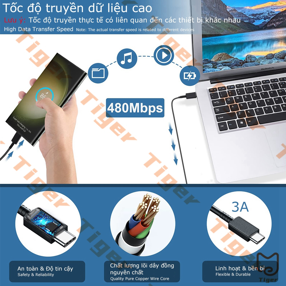Dây Cáp Sạc Nhanh Type C PD Micro Phù Hợp Cho Hầu Hết Điện Thoại Di Động / Máy Tính Bảng