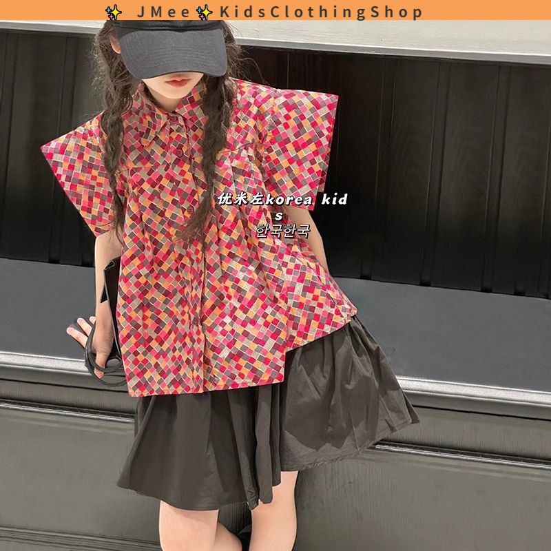 Set Áo Thun Tay Ngắn & Quần Short In Hoa Thời Trang Cho Bé Gái Từ 3-14 Tuổi
