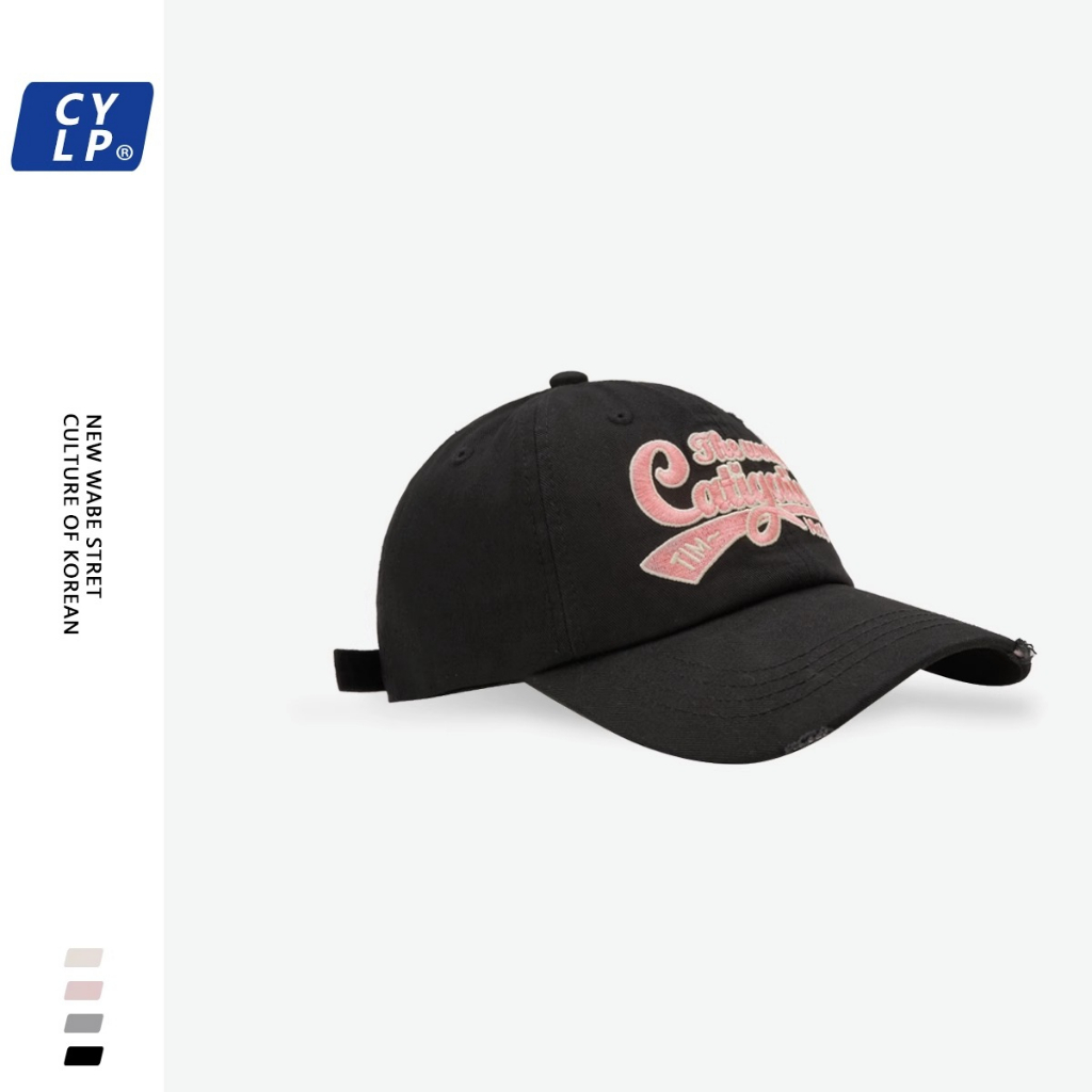 Mũ Lưỡi Trai Thêu Chữ Phong Cách Hiphop Đường Phố Hàn Quốc Cho Nam Nữ