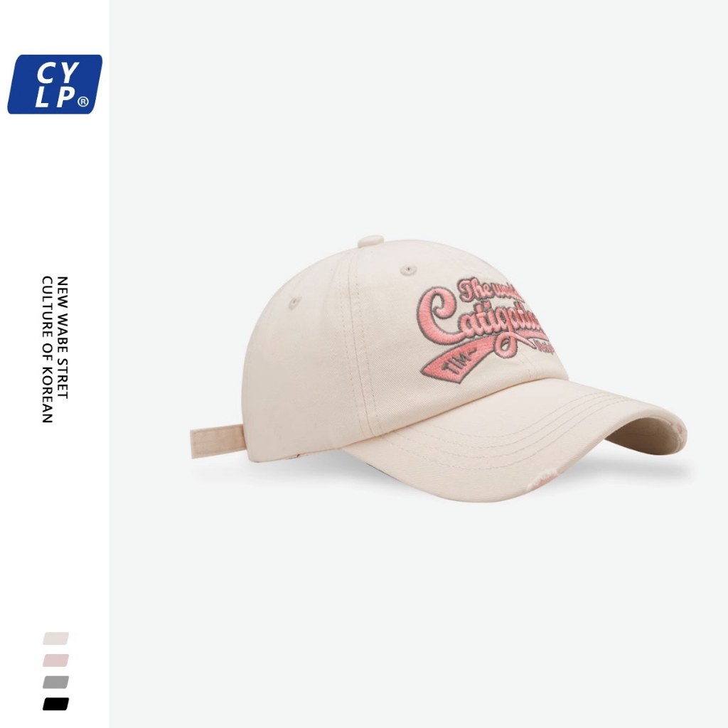 Mũ Lưỡi Trai Thêu Chữ Phong Cách Hiphop Đường Phố Hàn Quốc Cho Nam Nữ