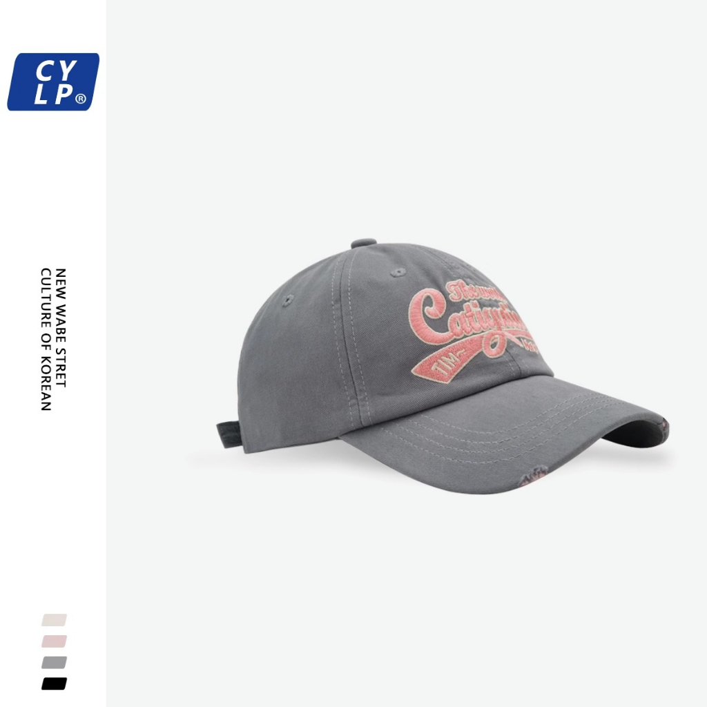 Mũ Lưỡi Trai Thêu Chữ Phong Cách Hiphop Đường Phố Hàn Quốc Cho Nam Nữ