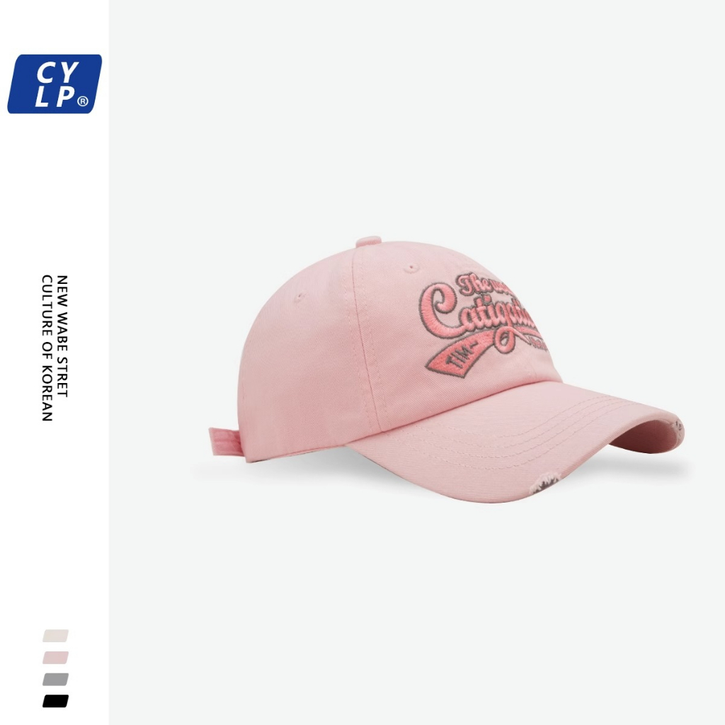 Mũ Lưỡi Trai Thêu Chữ Phong Cách Hiphop Đường Phố Hàn Quốc Cho Nam Nữ