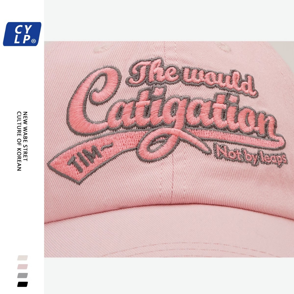 Mũ Lưỡi Trai Thêu Chữ Phong Cách Hiphop Đường Phố Hàn Quốc Cho Nam Nữ