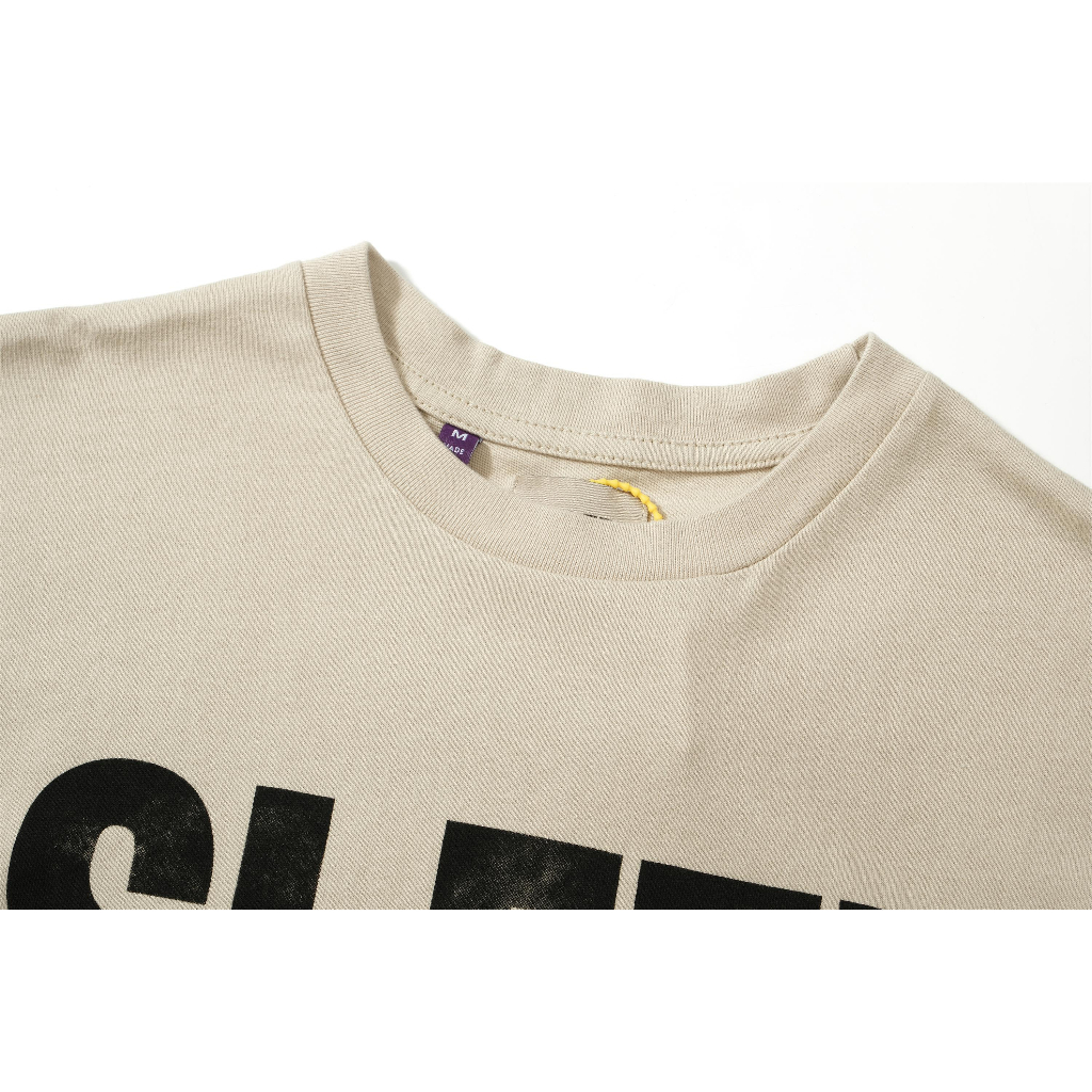 New Fashion Brand GALLERY DEPT Slogan SLEEP APNEA TEE Letter Print Couple Round Neck Loose Short Sleeve T-shirt