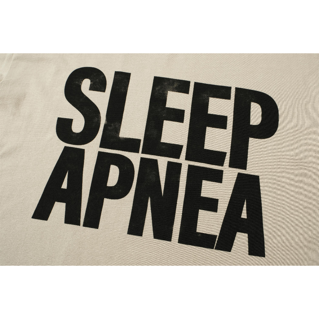 New Fashion Brand GALLERY DEPT Slogan SLEEP APNEA TEE Letter Print Couple Round Neck Loose Short Sleeve T-shirt