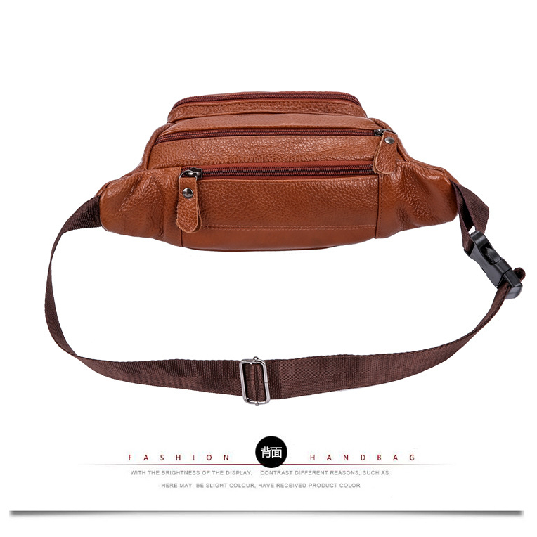 Túi đeo hông thể thao chất liệu da thật đa năng