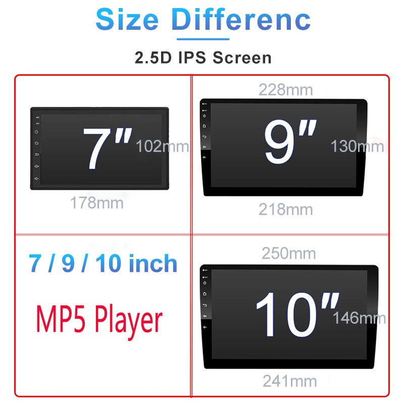 Máy Nghe Nhạc mp5 Màn Hình 7 "9" 10 inch Cho Xe Hơi gps bluetooth mp5