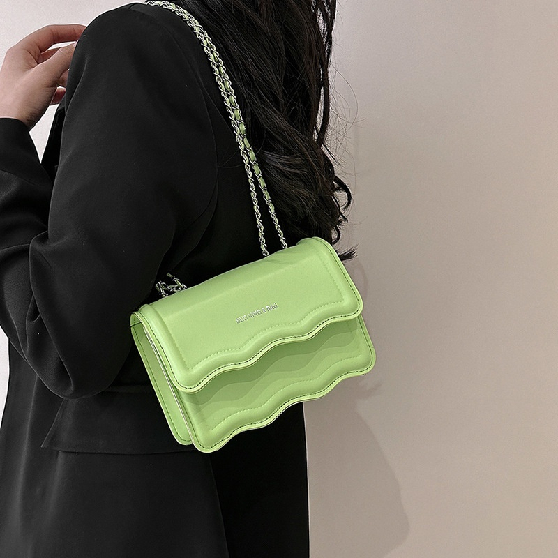 CHERLKOLRS Túi Đeo Chéo Hình Vuông Cỡ Nhỏ Phối Dây Đeo Sợi Xích Thời Trang Công Sở