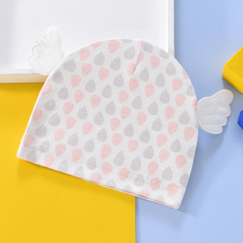 Mũ Cotton Chấm Bi Dễ Thương Cho Bé 0-3 Tháng Tuổi