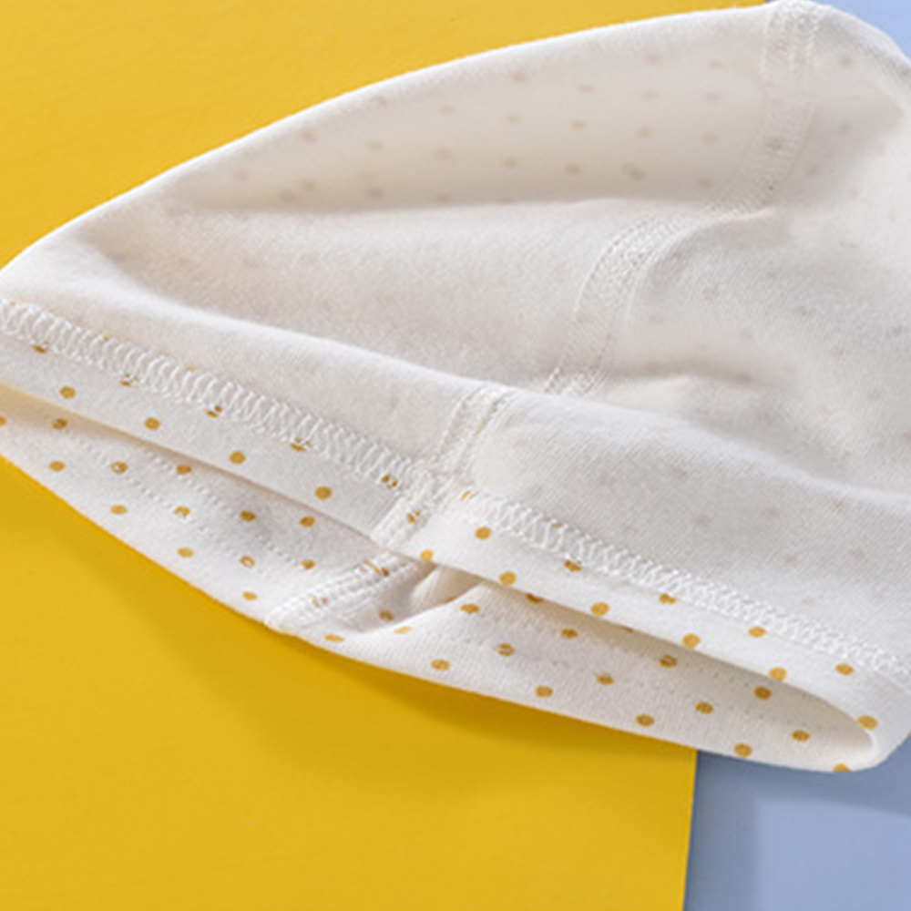 Mũ Cotton Chấm Bi Dễ Thương Cho Bé 0-3 Tháng Tuổi