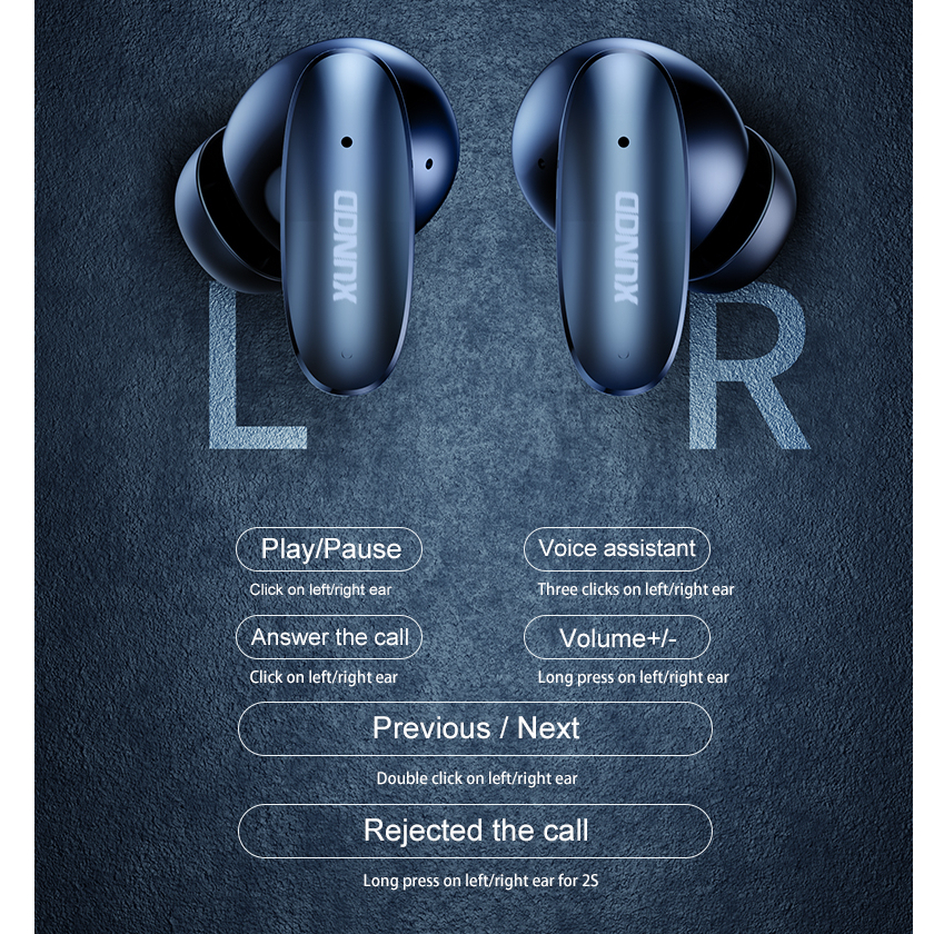 Tai Nghe Bluetooth Không Dây Xundd X21 TWS V5.3 Âm Thanh Bass Chống Nước iPh 11 12 13 14