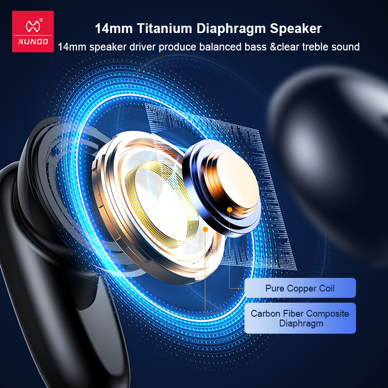 Tai Nghe Bluetooth Không Dây Xundd X21 TWS V5.3 Âm Thanh Bass Chống Nước iPh 11 12 13 14