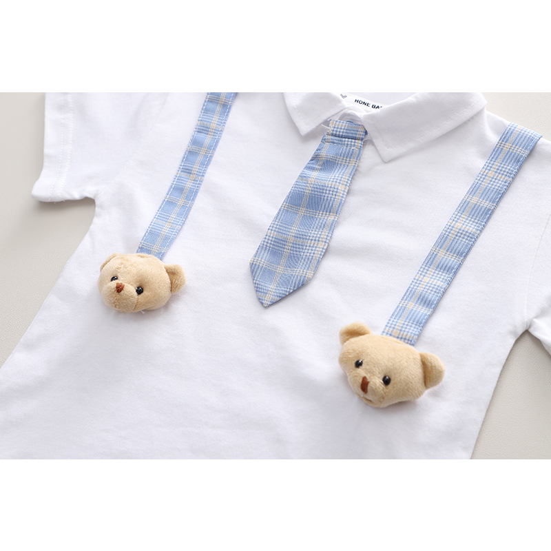 Set Đồ Mùa Hè 2 Món Gồm Áo Sơ Mi Cotton Sọc Caro + Quần Ngắn Thời Trang Cho Bé Trai / Gái