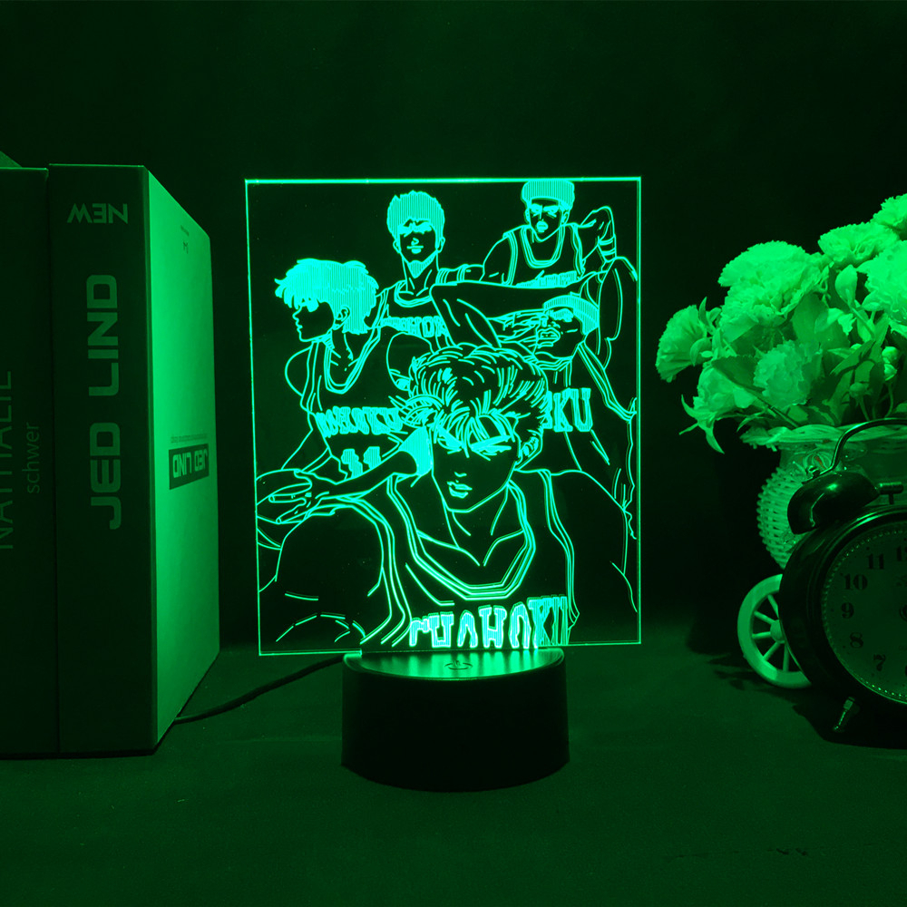 Đèn Led Bằng Acrylic Hình Manga Slam Dunk Trang Trí Phòng Ngủ Cho Bé Trai