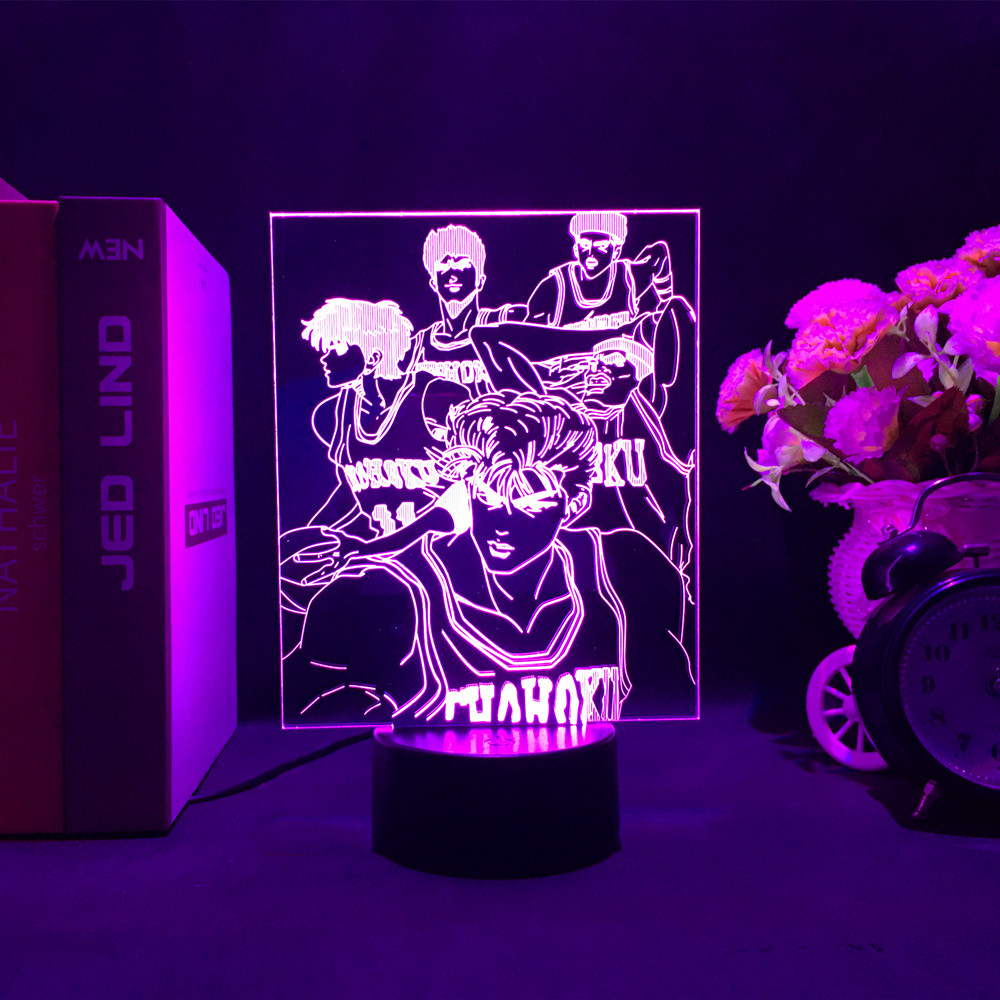 Đèn Led Bằng Acrylic Hình Manga Slam Dunk Trang Trí Phòng Ngủ Cho Bé Trai
