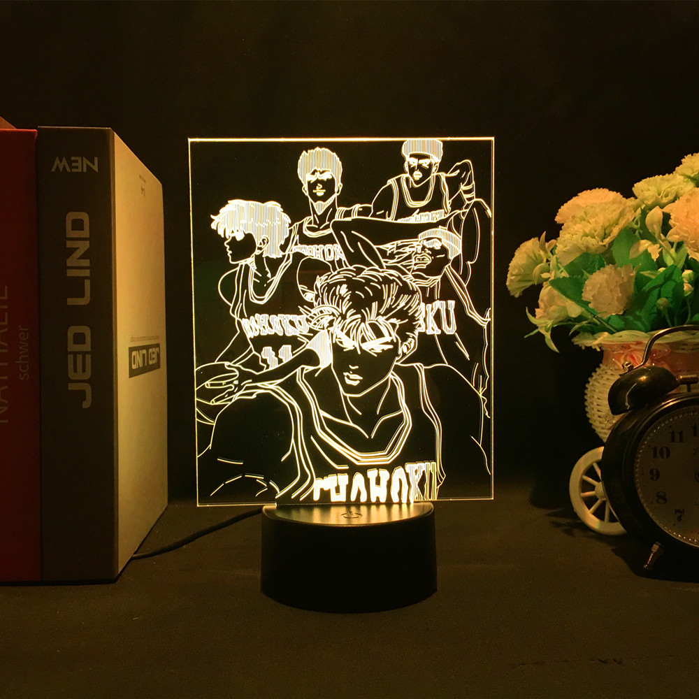 Đèn Led Bằng Acrylic Hình Manga Slam Dunk Trang Trí Phòng Ngủ Cho Bé Trai