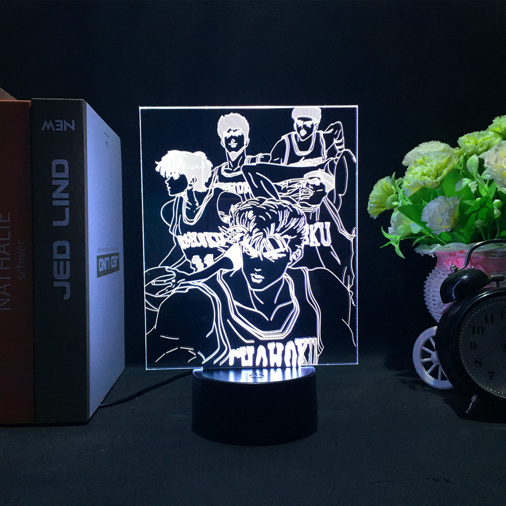 Đèn Led Bằng Acrylic Hình Manga Slam Dunk Trang Trí Phòng Ngủ Cho Bé Trai