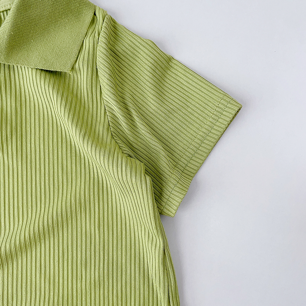 BEAR LEADER Bộ Đồ Thể Thao 2 Món Áo Thun Tay Ngắn In Hình Gấu Màu Hồng &amp; Xanh Lá Thời Trang Mùa Hè Cho Bé Gái